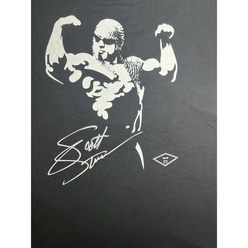 Scott Steiner Men's XXL Big Poppa Pump Double Sided Genetic Freak Black RARE - Picture 2 of 7